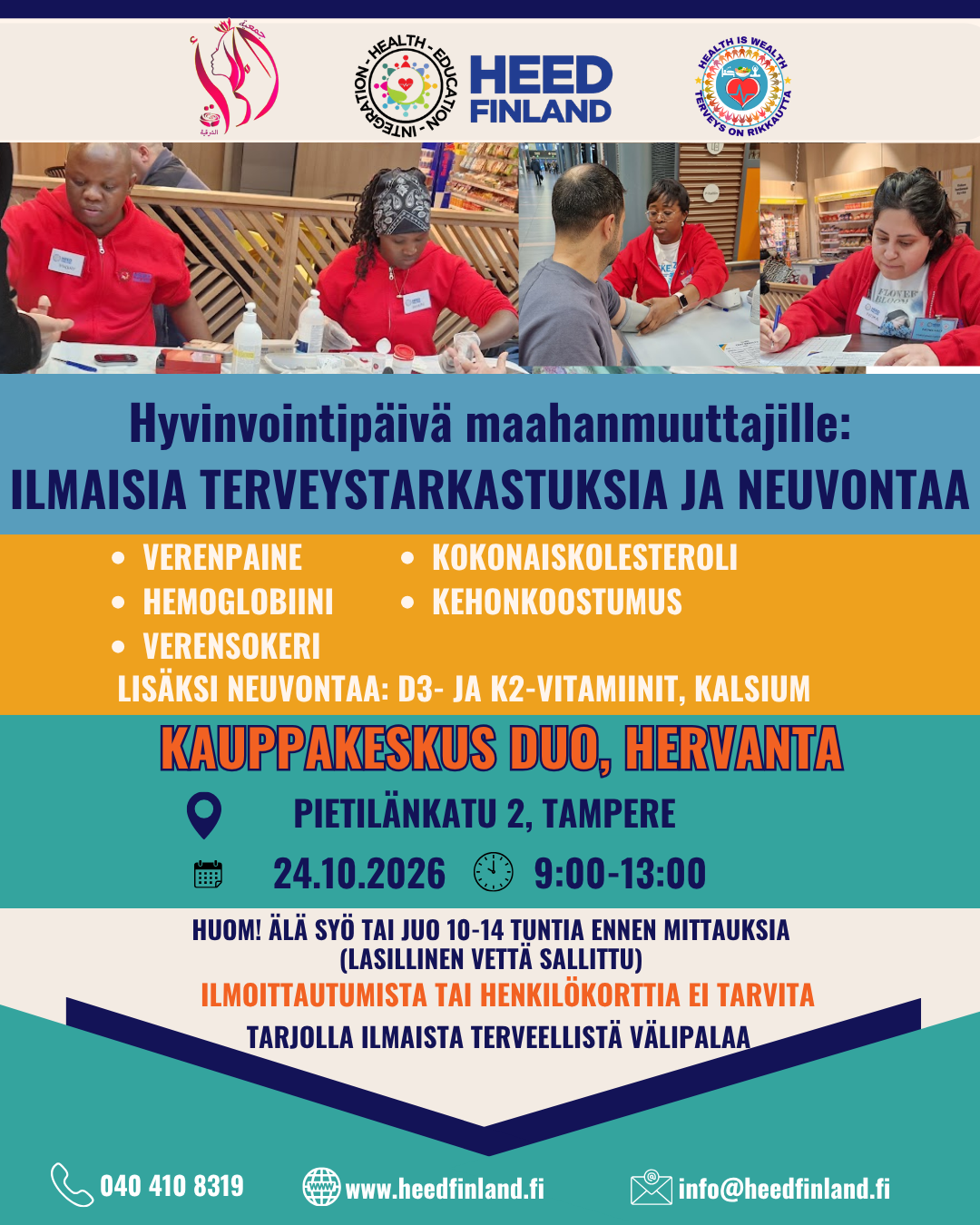 Hyvinvointipäivä Kauppakeskus Duossa, Hervannassa, Tampereella